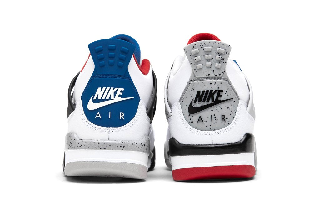 Air Jordan 4 Retro (GS) "What the" - White/Military Blue/Fire Red