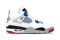 Air Jordan 4 Retro (GS) "What the" - White/Military Blue/Fire Red