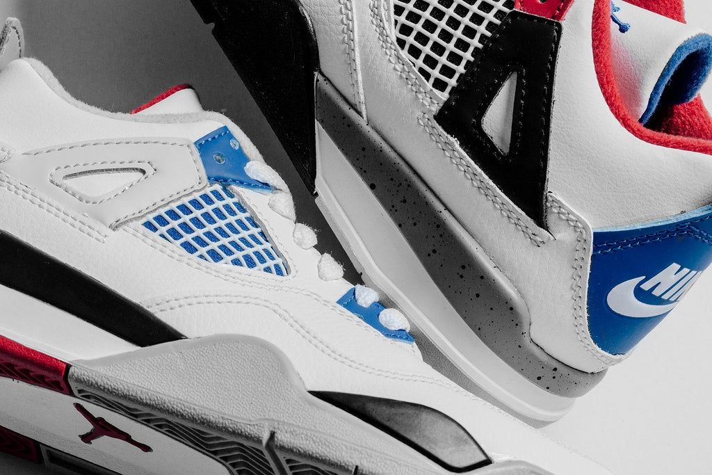 Air Jordan 4 Retro (PS) "What the" - White/Military Blue/Fire Red