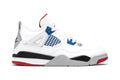 Air Jordan 4 Retro (PS) "What the" - White/Military Blue/Fire Red