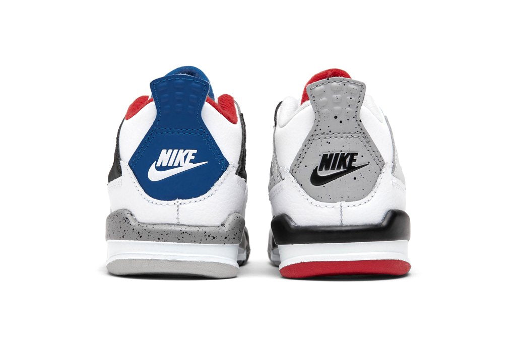 Air Jordan 4 Retro (TD) "What the" - White/Military Blue/Fire Red