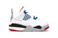 Air Jordan 4 Retro (TD) "What the" - White/Military Blue/Fire Red