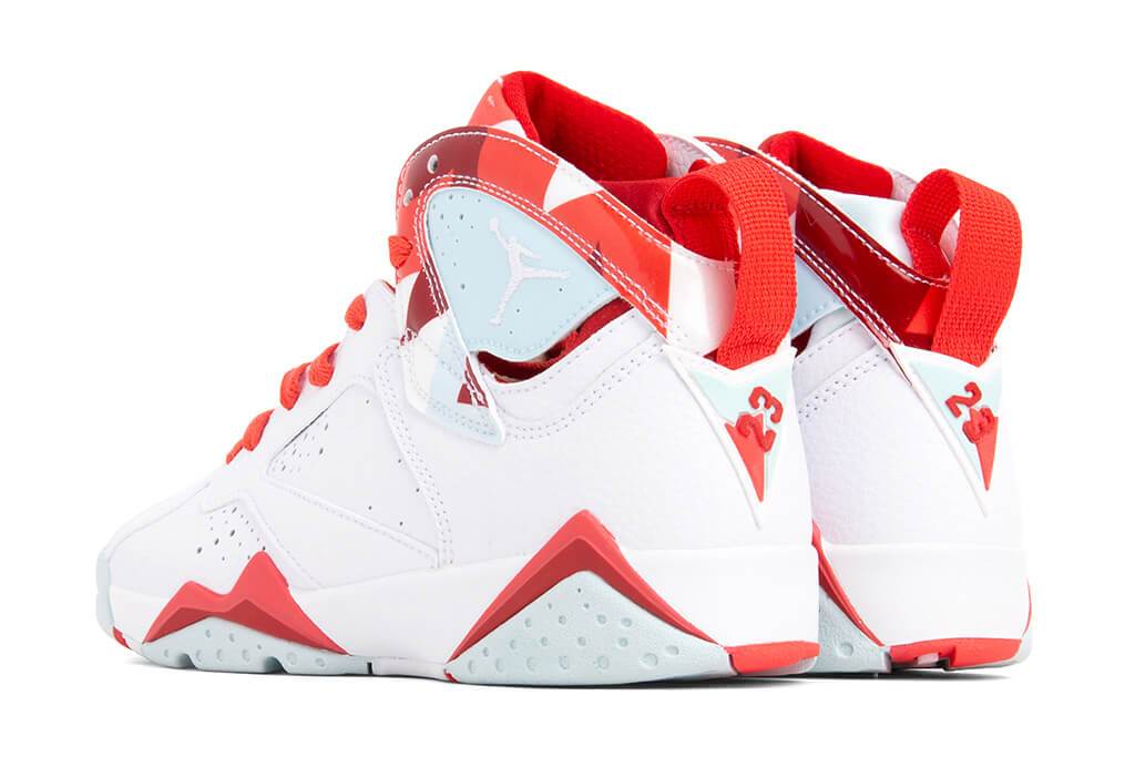 Air Retro VII Girls GS "Topaz Mist" - White/Topaz Mist/Ember Glow