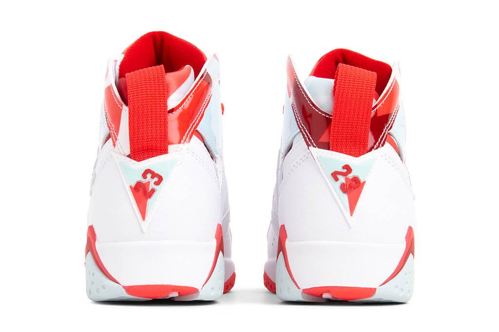Air Retro VII Girls GS "Topaz Mist" - White/Topaz Mist/Ember Glow