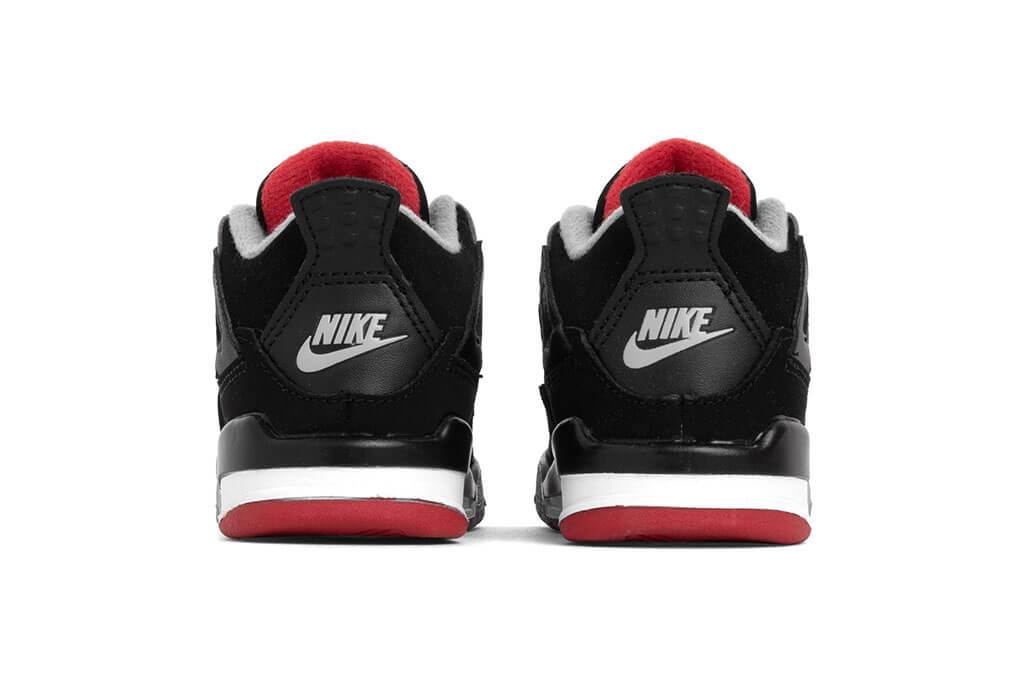 Air Jordan 4 Retro (TD) "Bred" - Black/Fire Red-Cement Grey