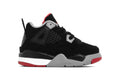 Air Jordan 4 Retro (TD) "Bred" - Black/Fire Red-Cement Grey