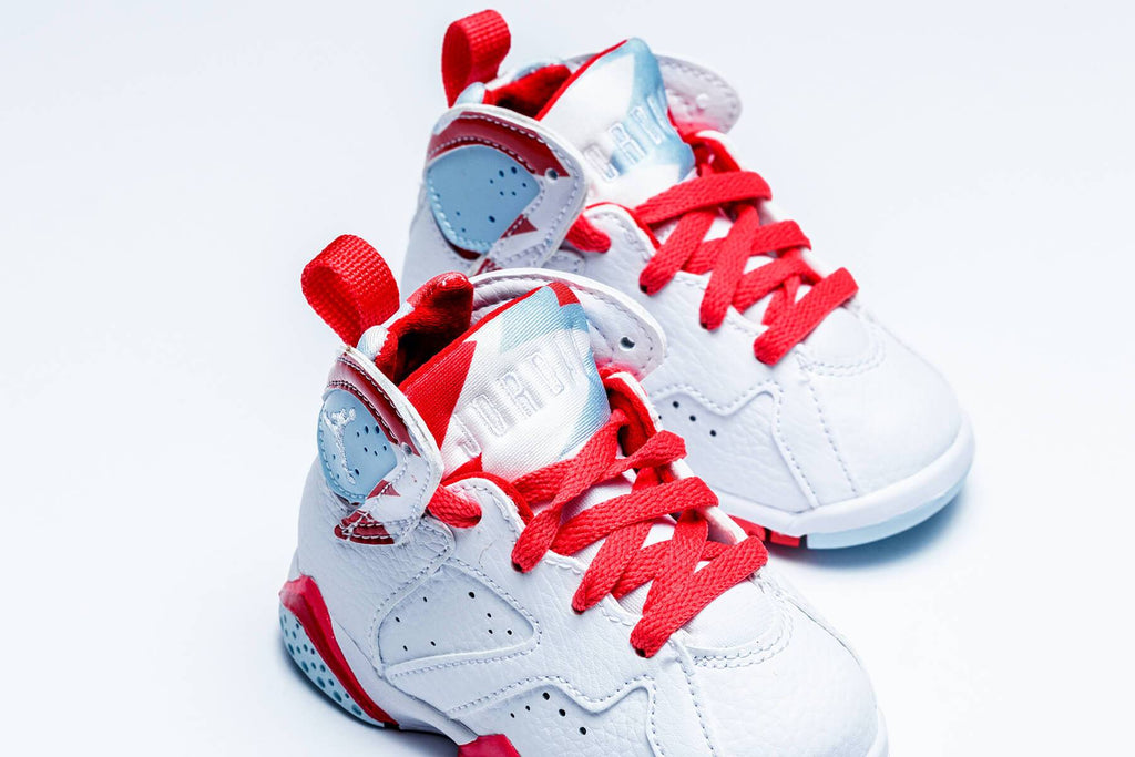 Air Toddler Retro VII 'Topaz Mist' - White/Topaz Mist/Ember Glow