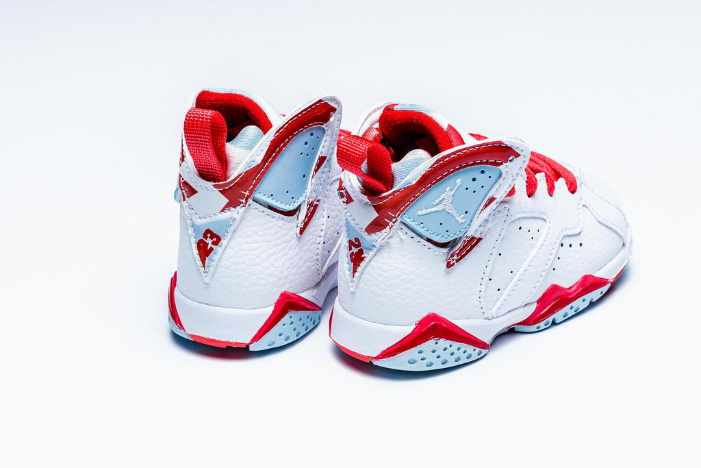 Air Toddler Retro VII 'Topaz Mist' - White/Topaz Mist/Ember Glow