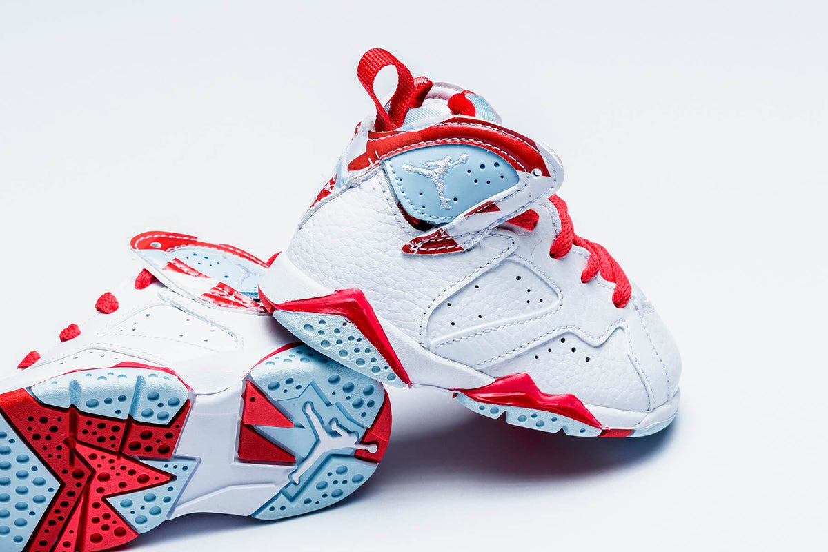 Air Toddler Retro VII 'Topaz Mist' - White/Topaz Mist/Ember Glow