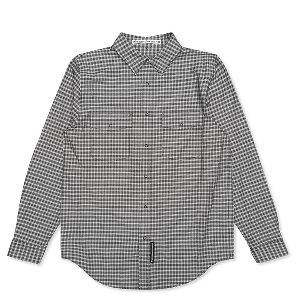 Plaid Western Shirt - Black