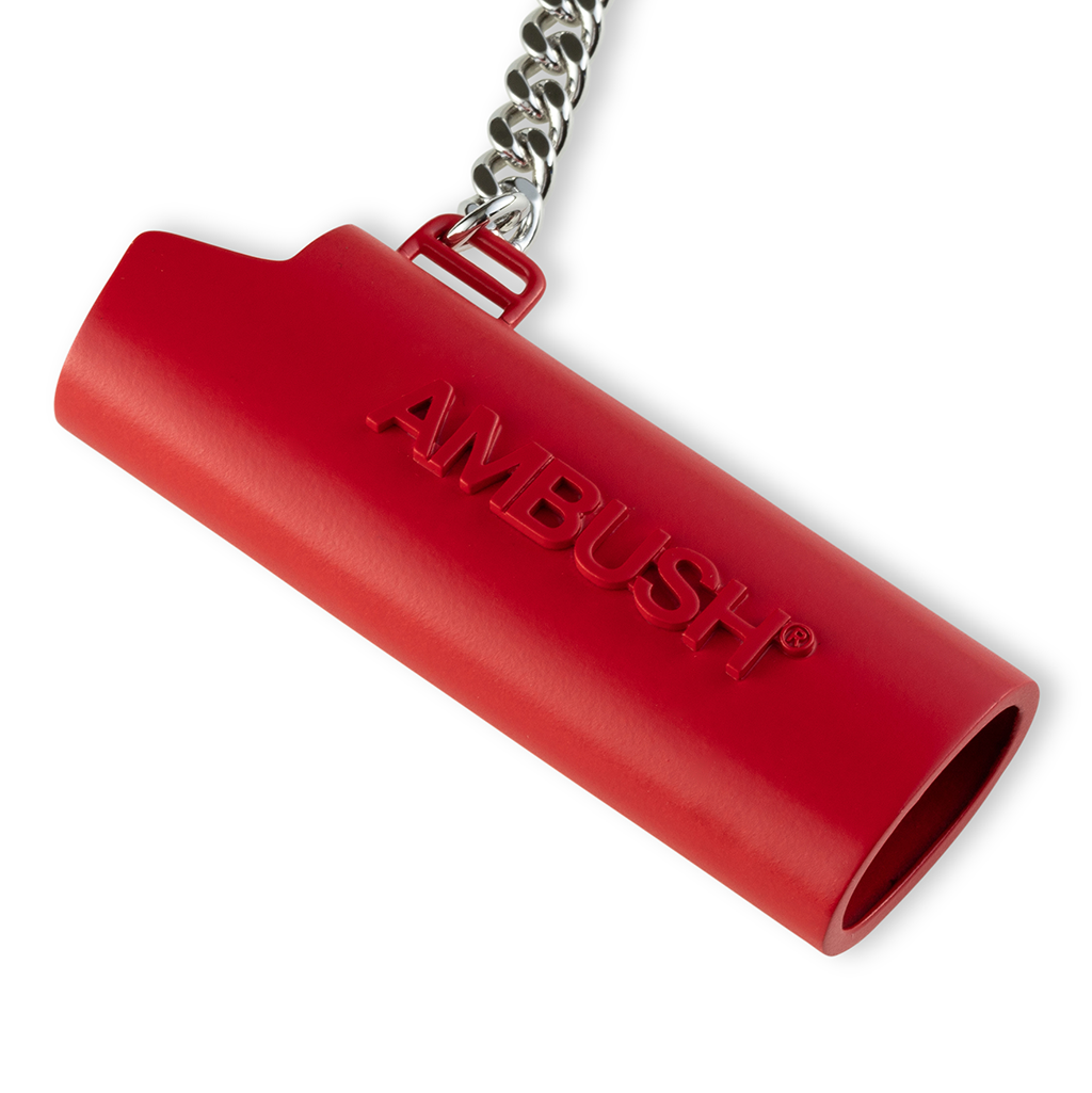 Logo Lighter Case Key Chain L - Red