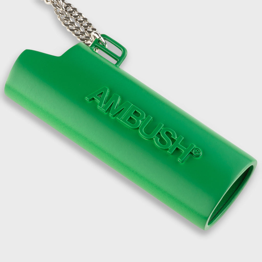 Logo Lighter Case Necklace L - Green