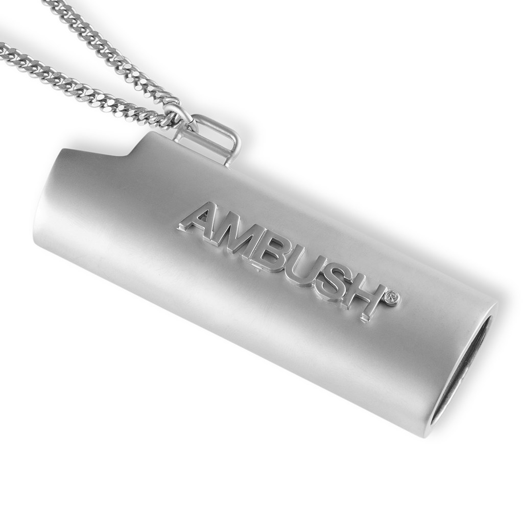 Logo Lighter Case Necklace L - Silver