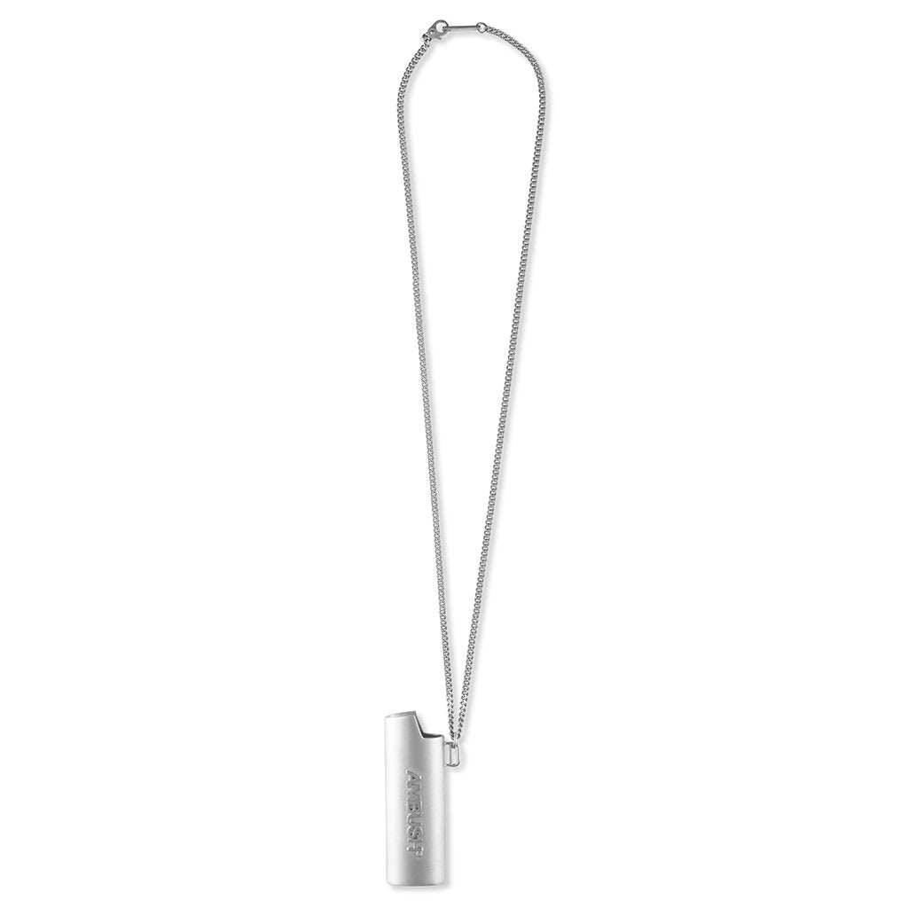 Logo Lighter Case Necklace L - Silver