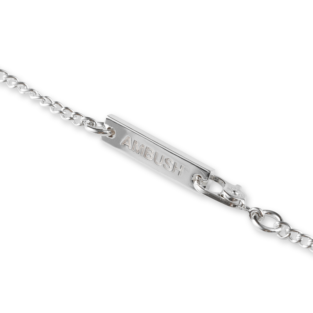 Pill Charm Necklace 2 - Silver/Red