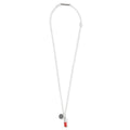 Pill Charm Necklace 2 - Silver/Red