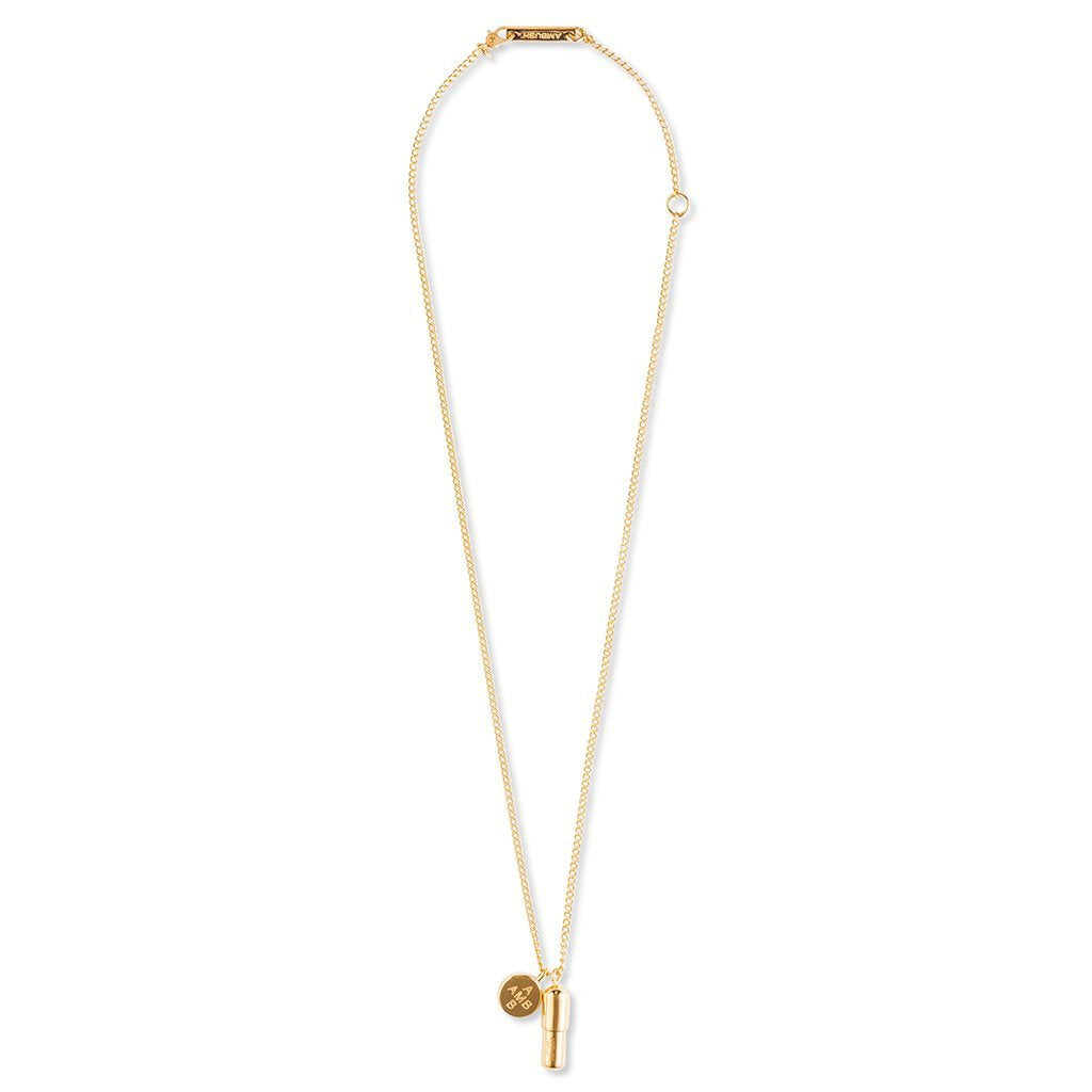 Pill Charm Necklace - Gold