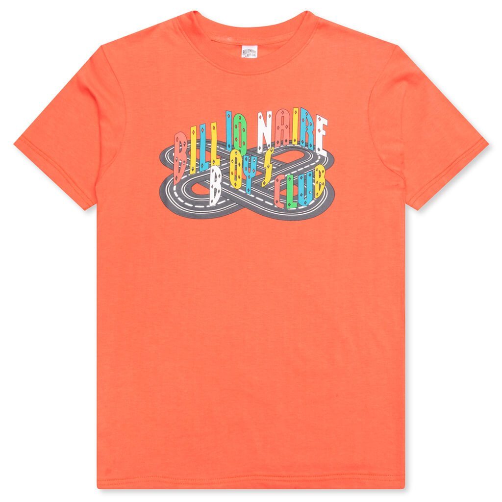 Kid's BB Race Track S/S Tee - Coral