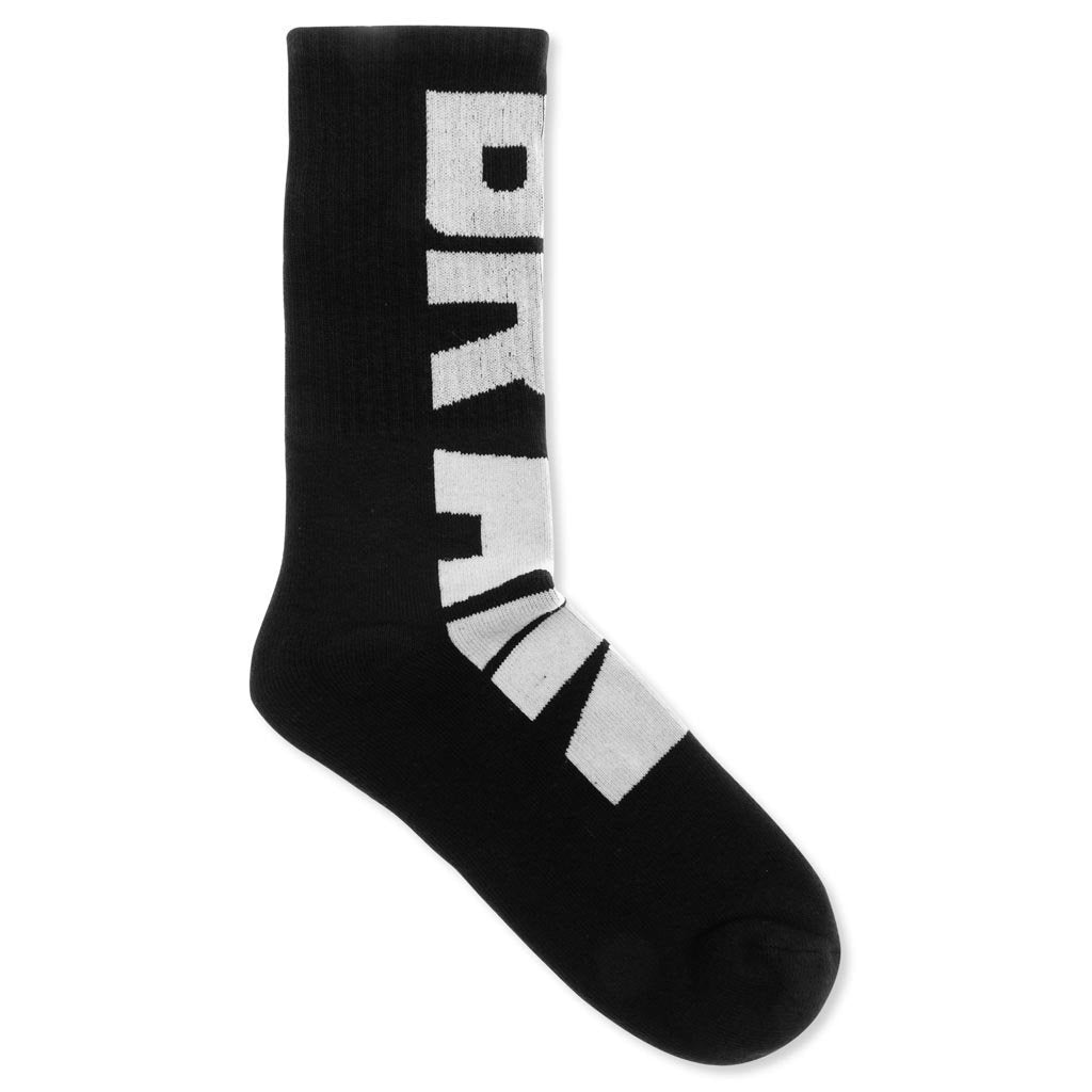 Vertical Type Sock - Black/White