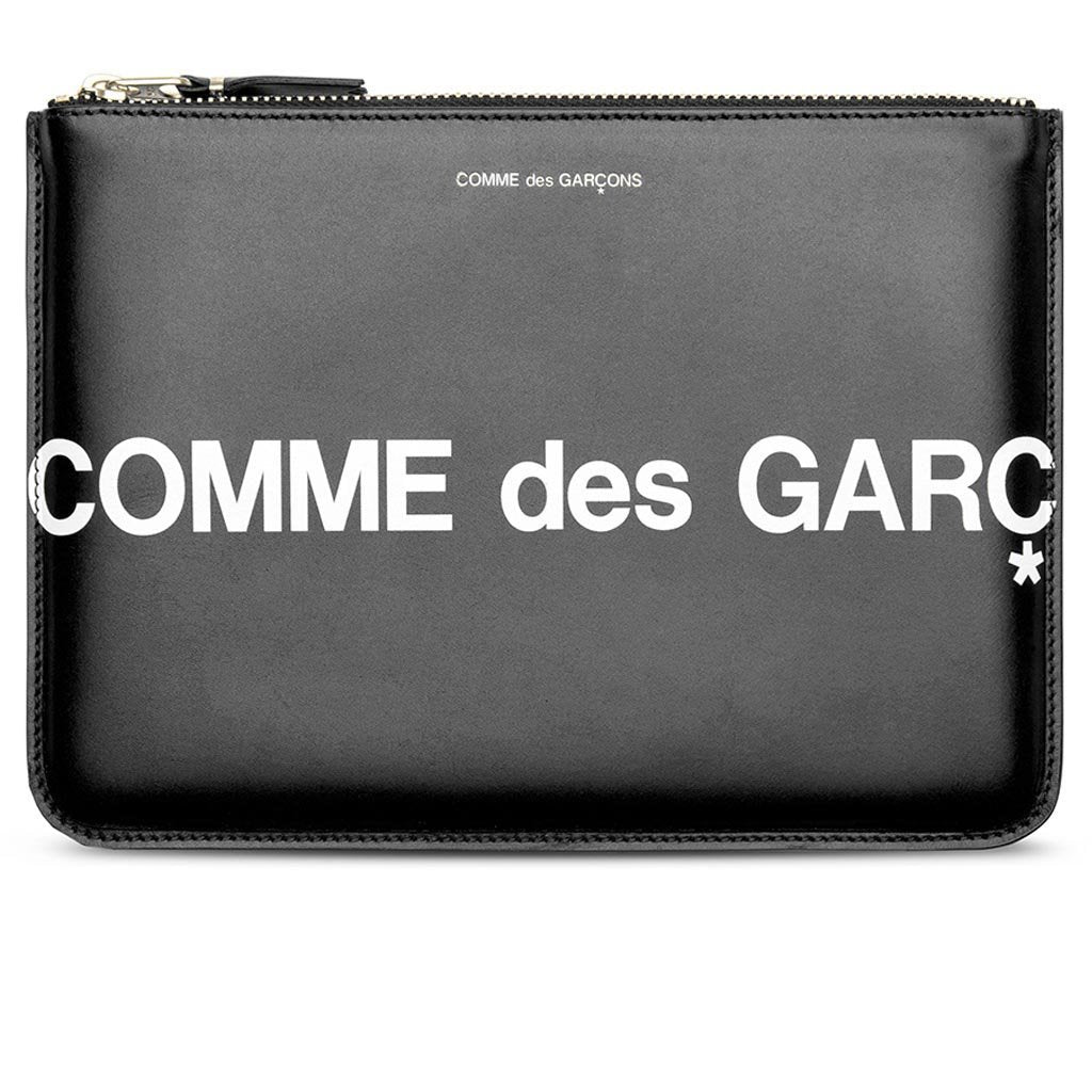 Comme des Garcons SA5100 Huge Logo Leather Wallet - Black