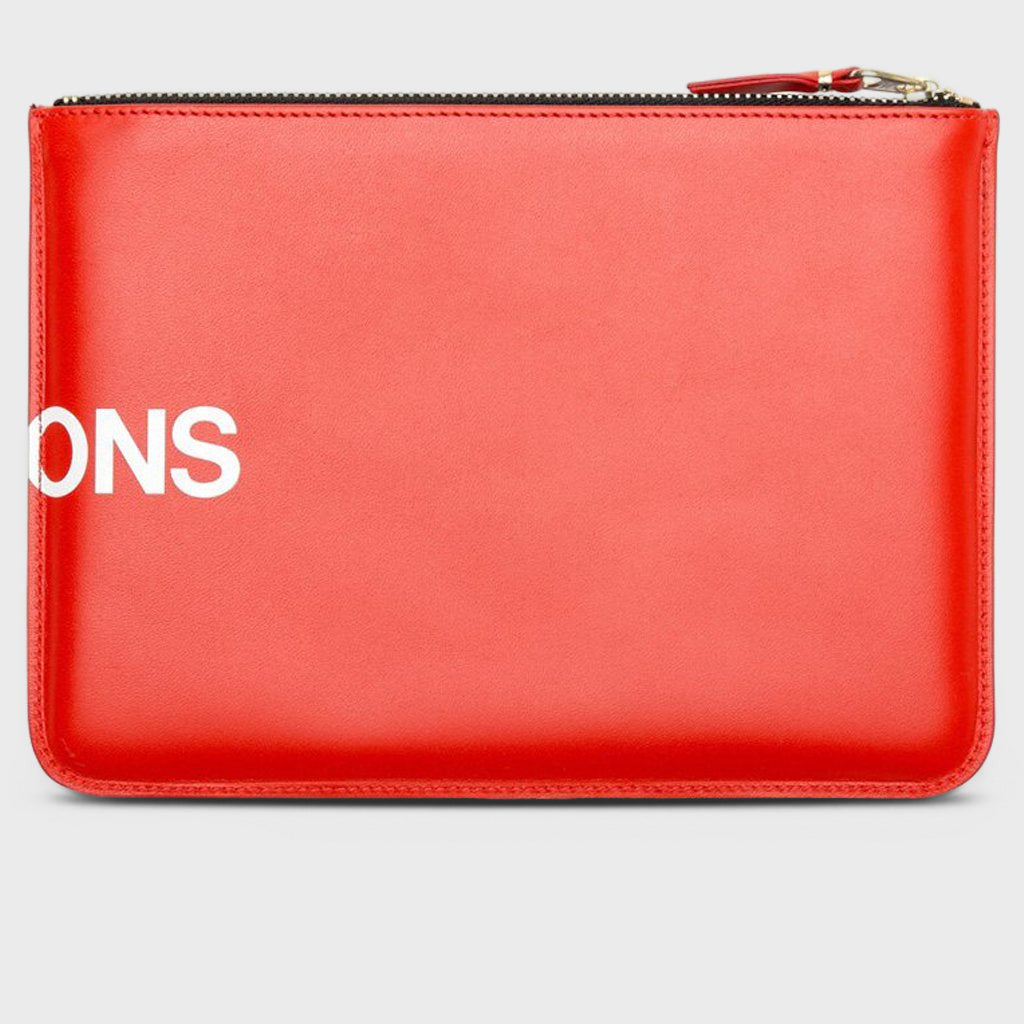 Comme des Garcons SA5100 Huge Logo Leather Wallet - Red