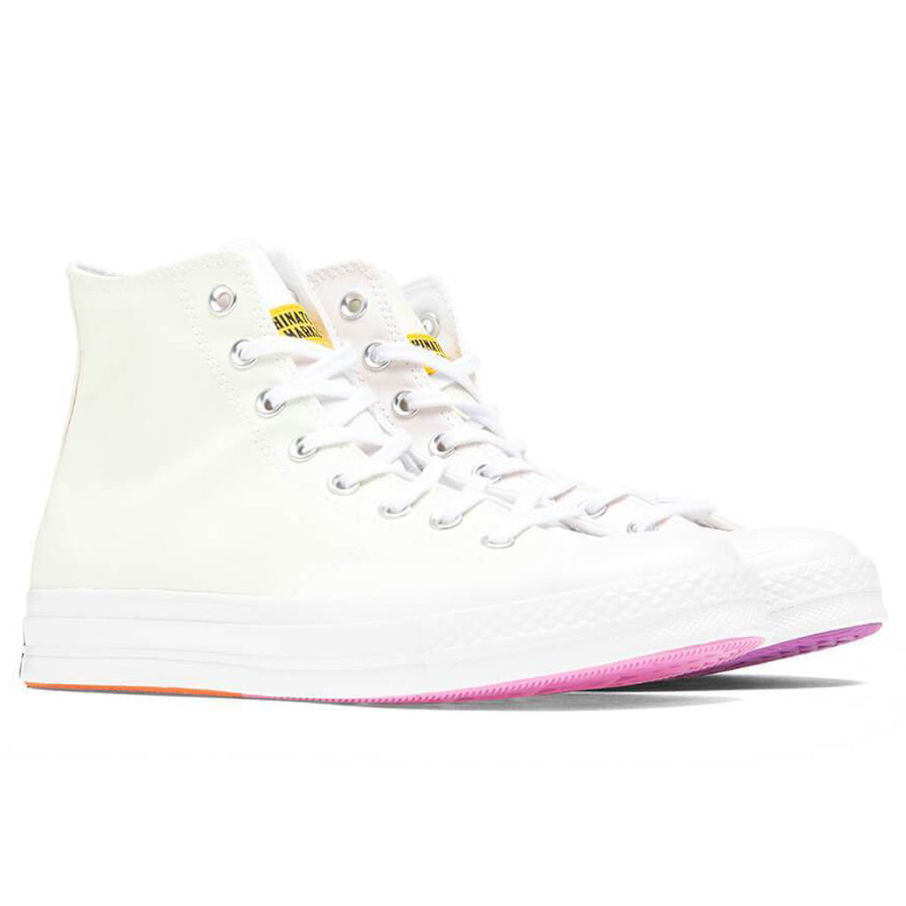 Chuck 70 Hi - White/White/Multi