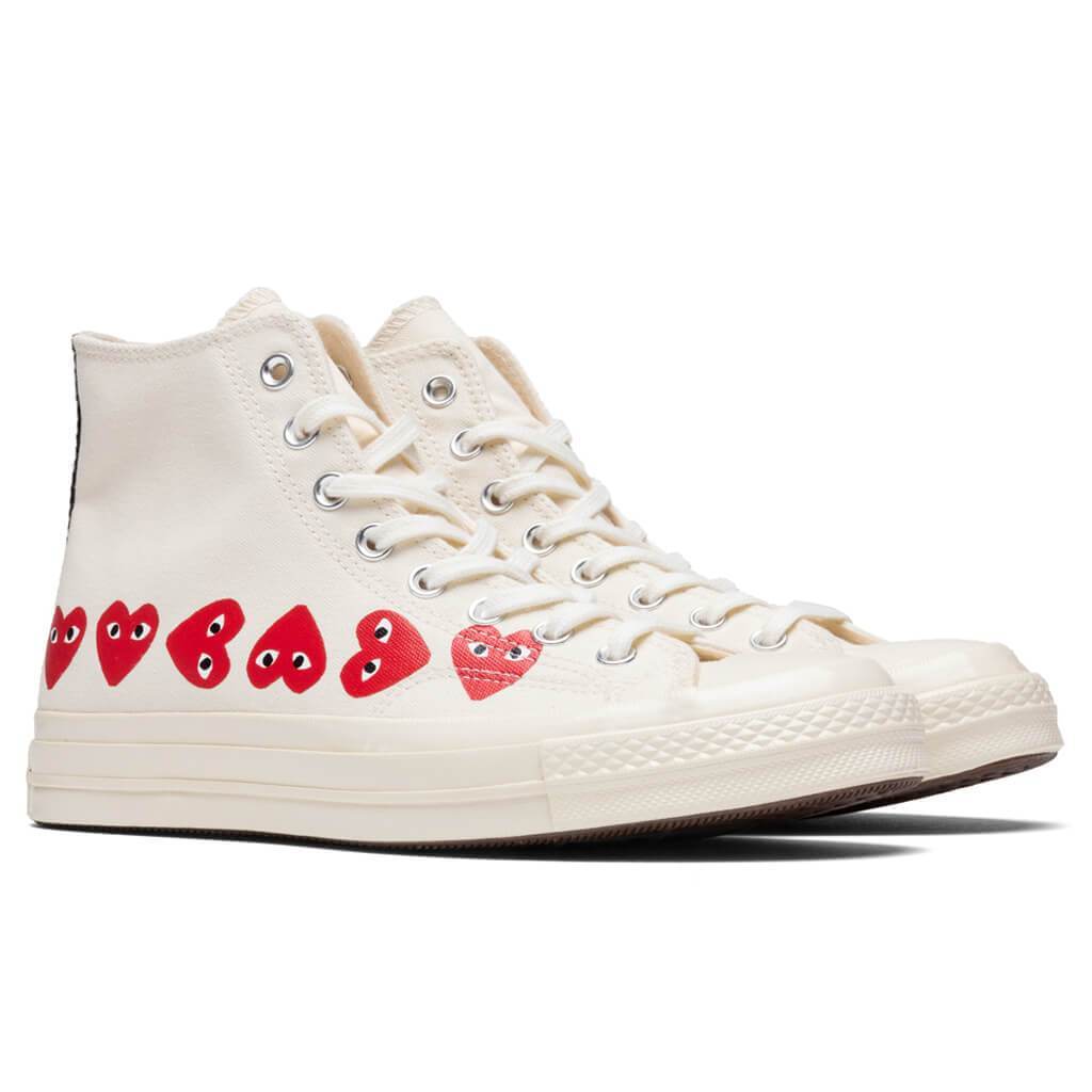 All Star Chuck '70 Hi "Multi Heart" - Off-White