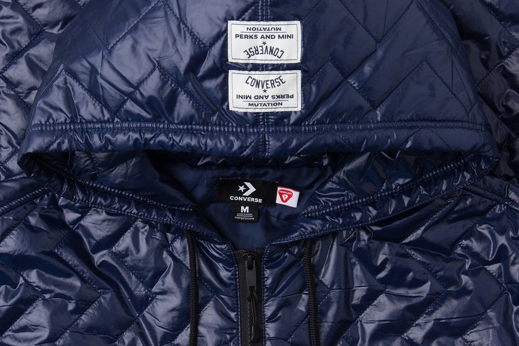 Quilted Hoodie - Medieval Blue