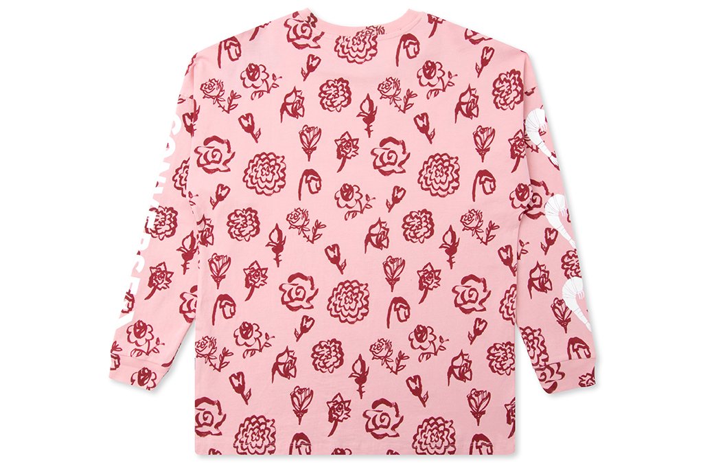 Women's Floral Longsleeve Tee - Pink
