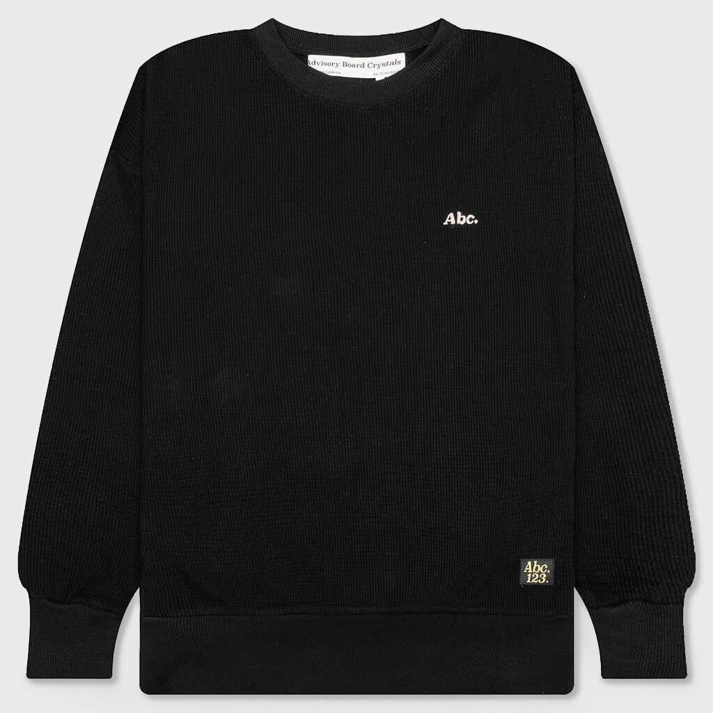 Waffle Crewneck - Anthracite Black