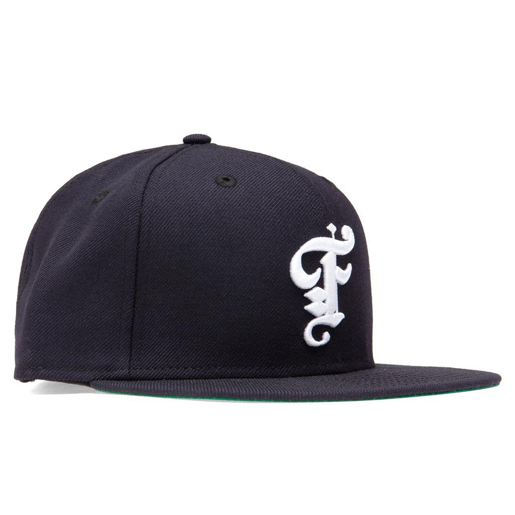 Old English Fitted Hat - Navy