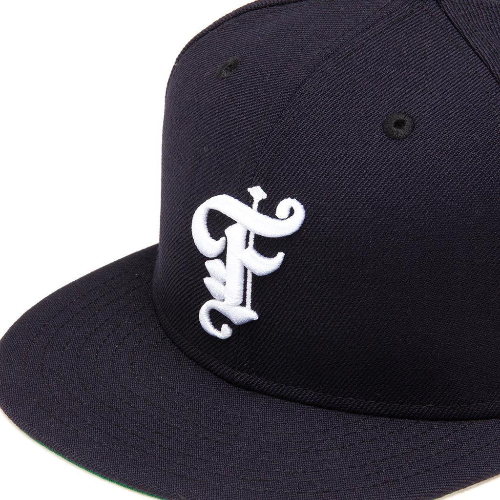 Old English Fitted Hat - Navy