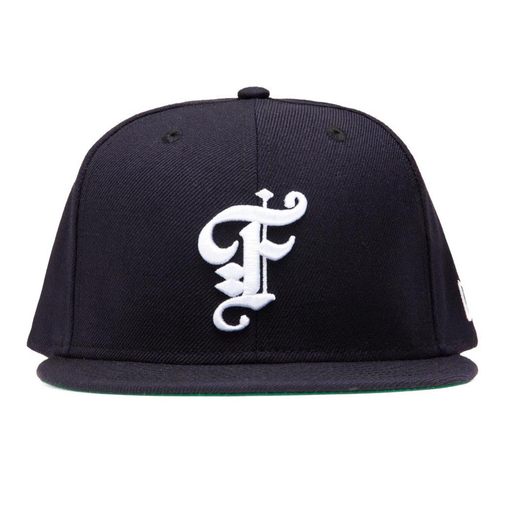 Old English Fitted Hat - Navy