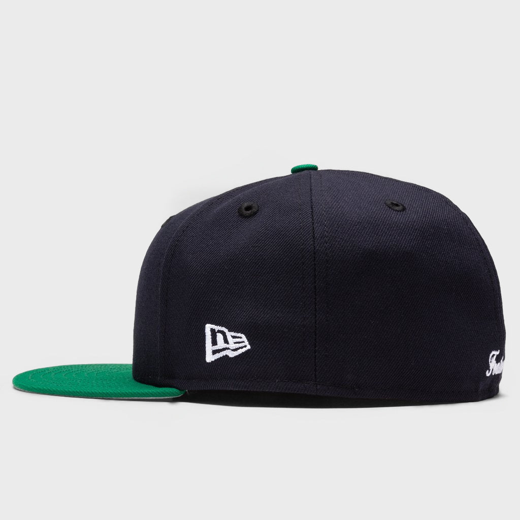 Old English Fitted Cap - Navy/Green