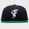 Old English Fitted Cap - Navy/Green