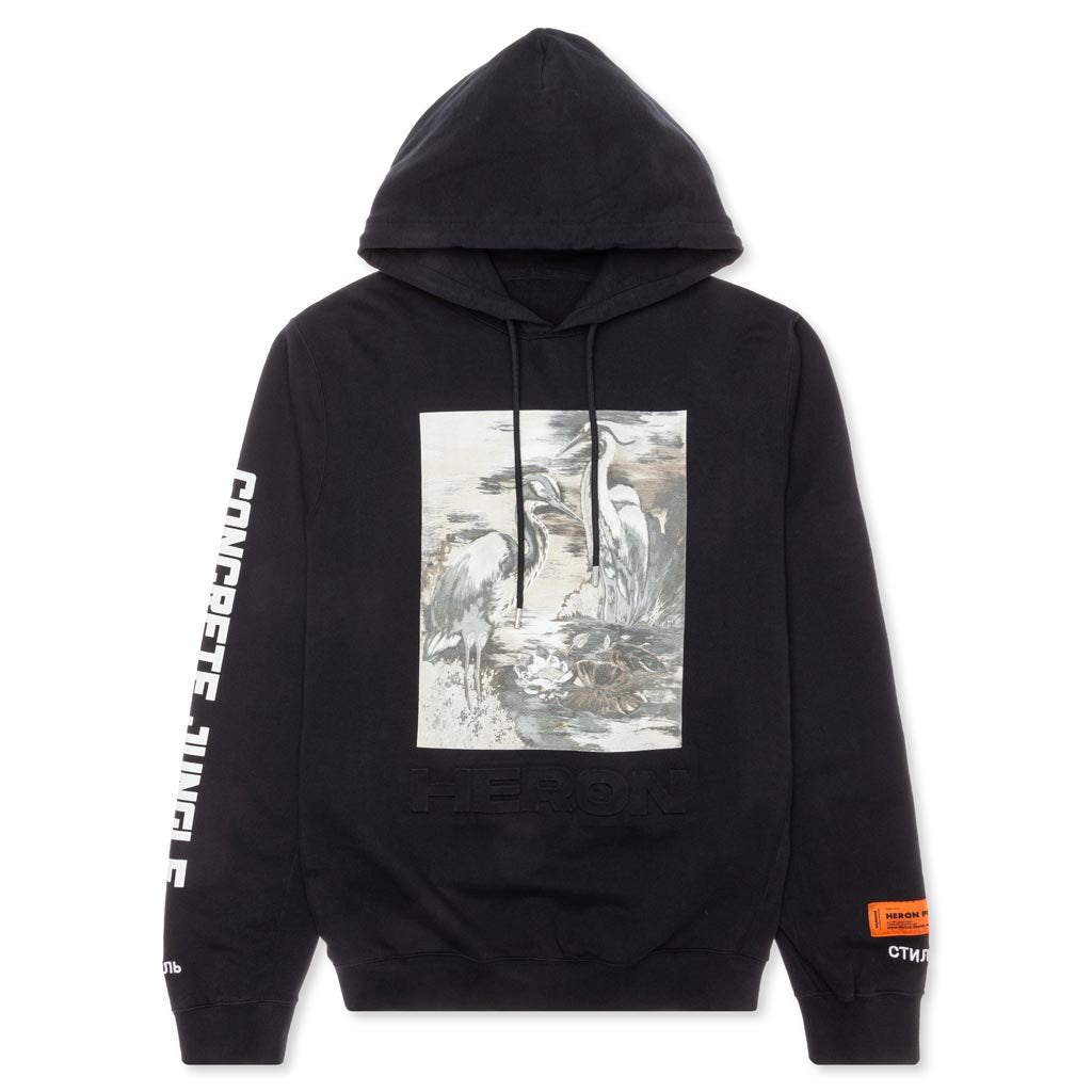 Birds Ribs Hoodie - Black