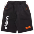 CTNMB Spray Vert Fleece Shorts - Black/White