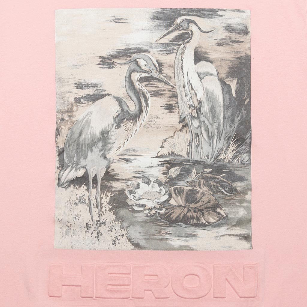Heron Birds T-Shirt - Pink