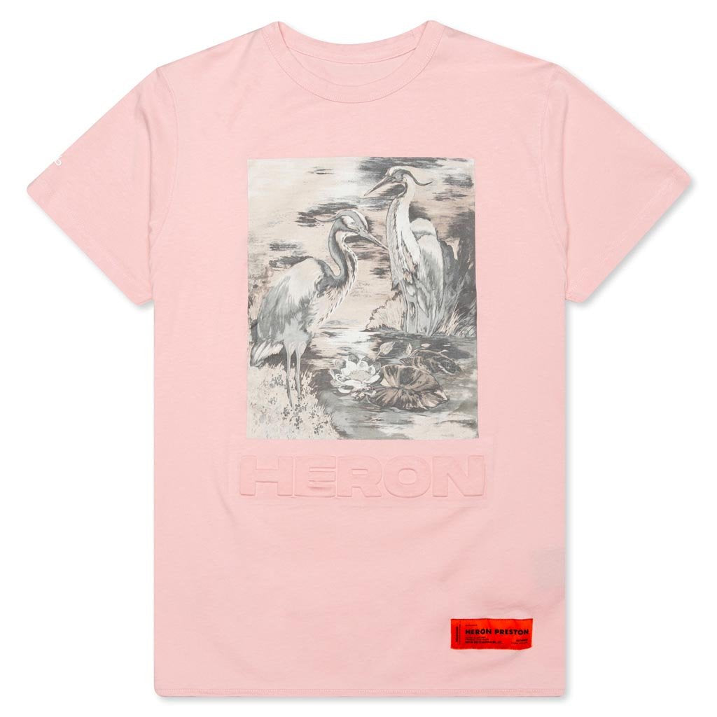 Heron Birds T-Shirt - Pink