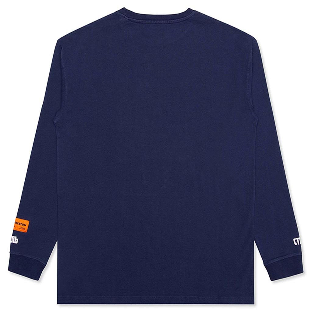 Heron Patch L/S T-Shirt - Dark Blue/Multi