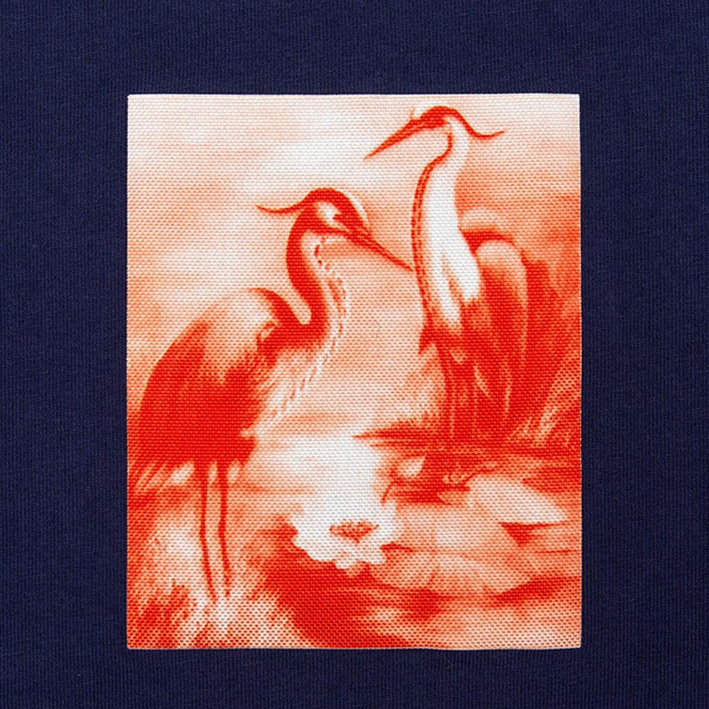Heron Patch L/S T-Shirt - Dark Blue/Multi
