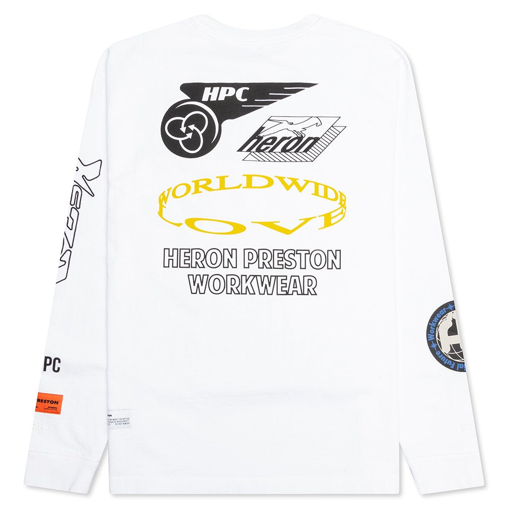 L/S T-Shirt Reg Collage - White/Black