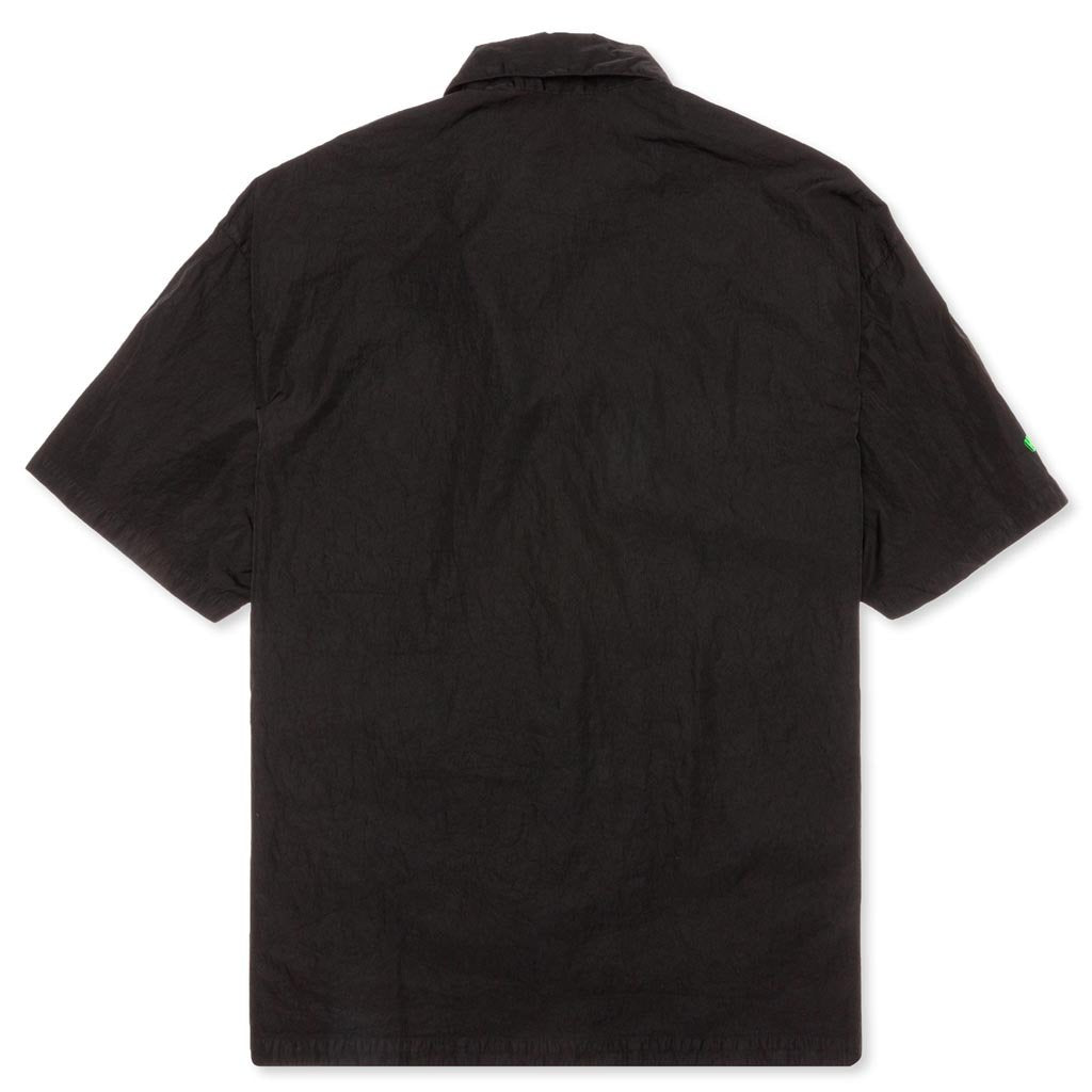 Nylon S/S Pocket Shirt - Black/Green