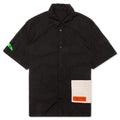 Nylon S/S Pocket Shirt - Black/Green