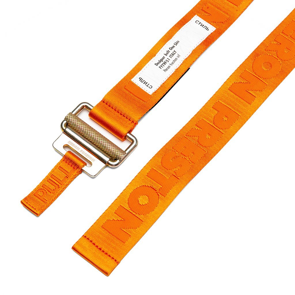 Tape Belt 4CM Classic Buckle - Orange/Gold