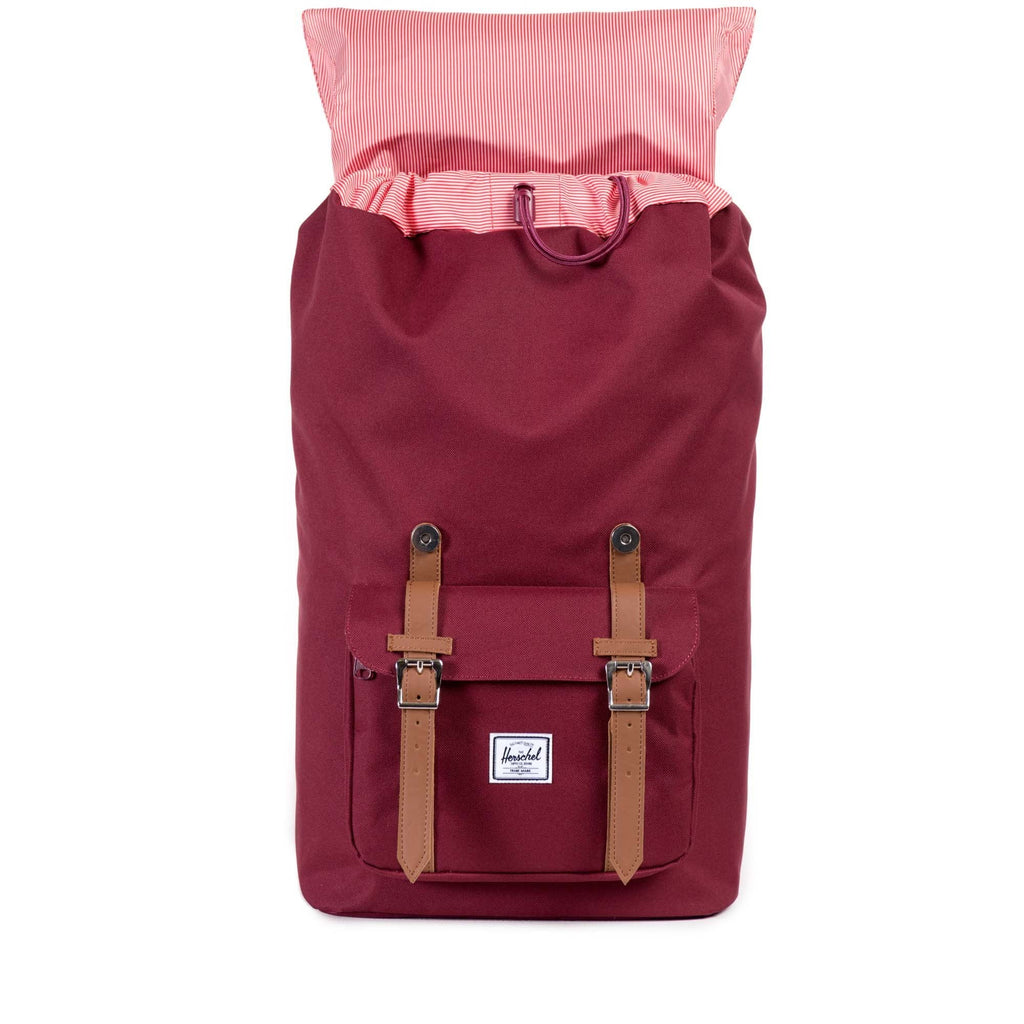 Little America Backpack - Windsor Wine/Tan Synthetic Leather