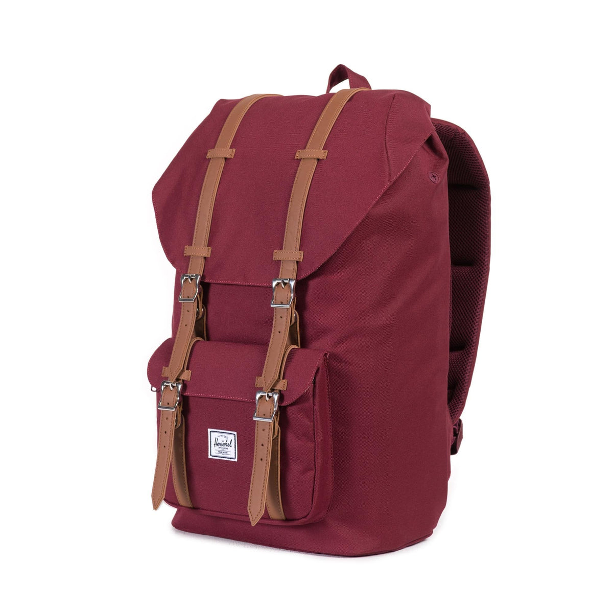 Little America Backpack - Windsor Wine/Tan Synthetic Leather