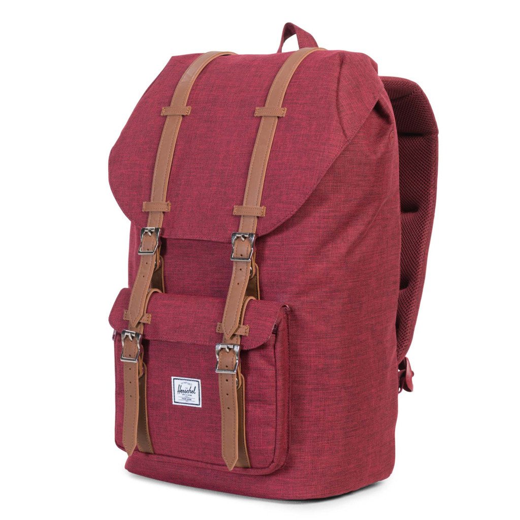 Little America Backpack - Winetasting Crosshatch/Tan Synthetic Leather