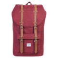 Little America Backpack - Winetasting Crosshatch/Tan Synthetic Leather