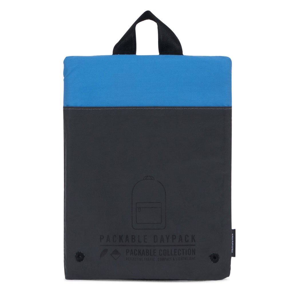 Packable Daypack - Black Reflective/Neon Blue Reflective